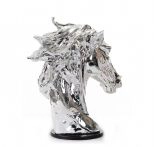 Silver Modern Horse Head Sculpture Sz0002