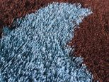 Turquoise Hand Tufted Modern Shag Design 72003057