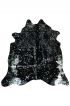 Silver on Black  Brazilian Cowhide 58
