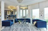 Navy Velvet Charlotte Loveseat