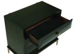 Art Deco 3-Drawer Rectangular Nightstand Americano And Rose Brass
