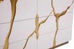 Aspen Modern White & Gold Dresser