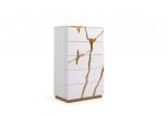 Aspen Modern White & Gold Chest