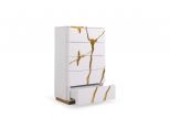 Aspen Modern White & Gold Chest