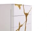Aspen Modern White & Gold Chest