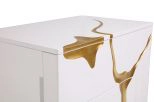 Aspen Modern White & Gold Chest