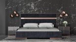 Cartier Modern Black Velvet & Rosegold King Bed
