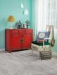 Zane Modern Brown Fabric L-shaped Dining Bench