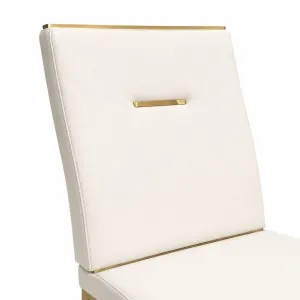 Squid Dinning Chair white/gold