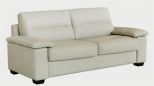 Off White Alto Italian Leather Sleeper Sofa