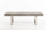 Lola Modern Grey Brush Bench