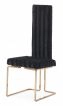 Kingsley Modern Black & Rosegold Dining Chair (set Of 2)