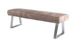 Zane Modern Brown Fabric Dining Bench