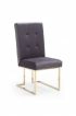 Legend Modern Grey Fabric & Gold Dining Chair (set Of 2)