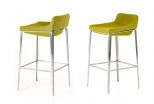 Adhil Modern Green Fabric Bar Stool