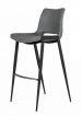 Bitely - Modern Gray Eco-leather Bar Stool (set Of 2)