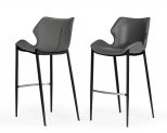 Ithaca - Industrial Grey Eco-leather Bar Stool (set Of 2)