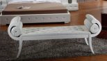 Montecarlo White Leatherette Bench