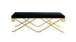 Sullivan - Modern Black Fabric Bench