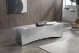 Modern - Anvil Rectangular Brushed Stainless Steel Bench