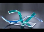 Turquoise And Blue Acrylic Sculpture