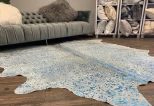 Blue Metalic Brazilian Cowhide 58