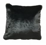 Black Modern Soft Luxury Faux Fur Pillow