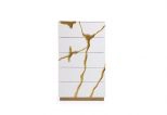 Aspen Modern White & Gold Chest