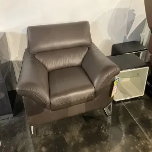 Centi Brown Leather Chair