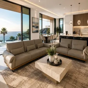 Geneva 3 Seater Leather Sofa